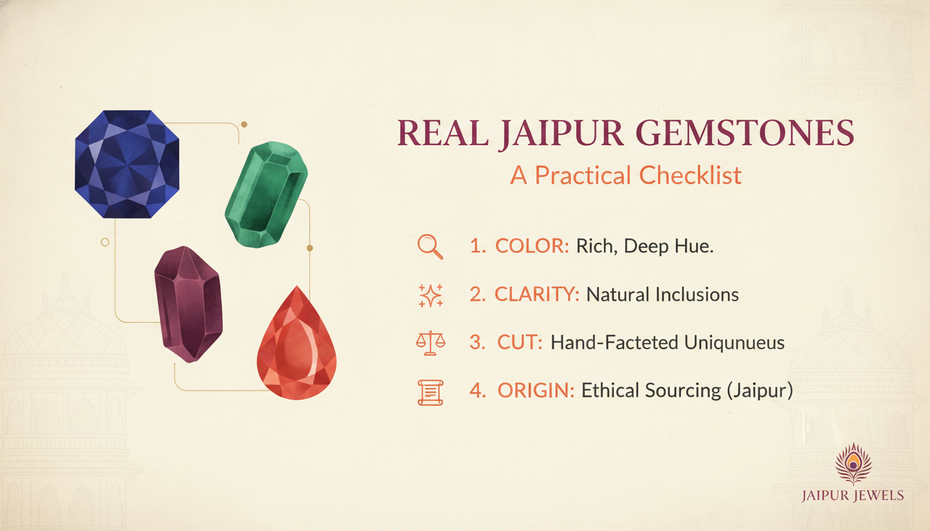 How to Identify Real Jaipur Gemstones: A Practical Checklist illustration