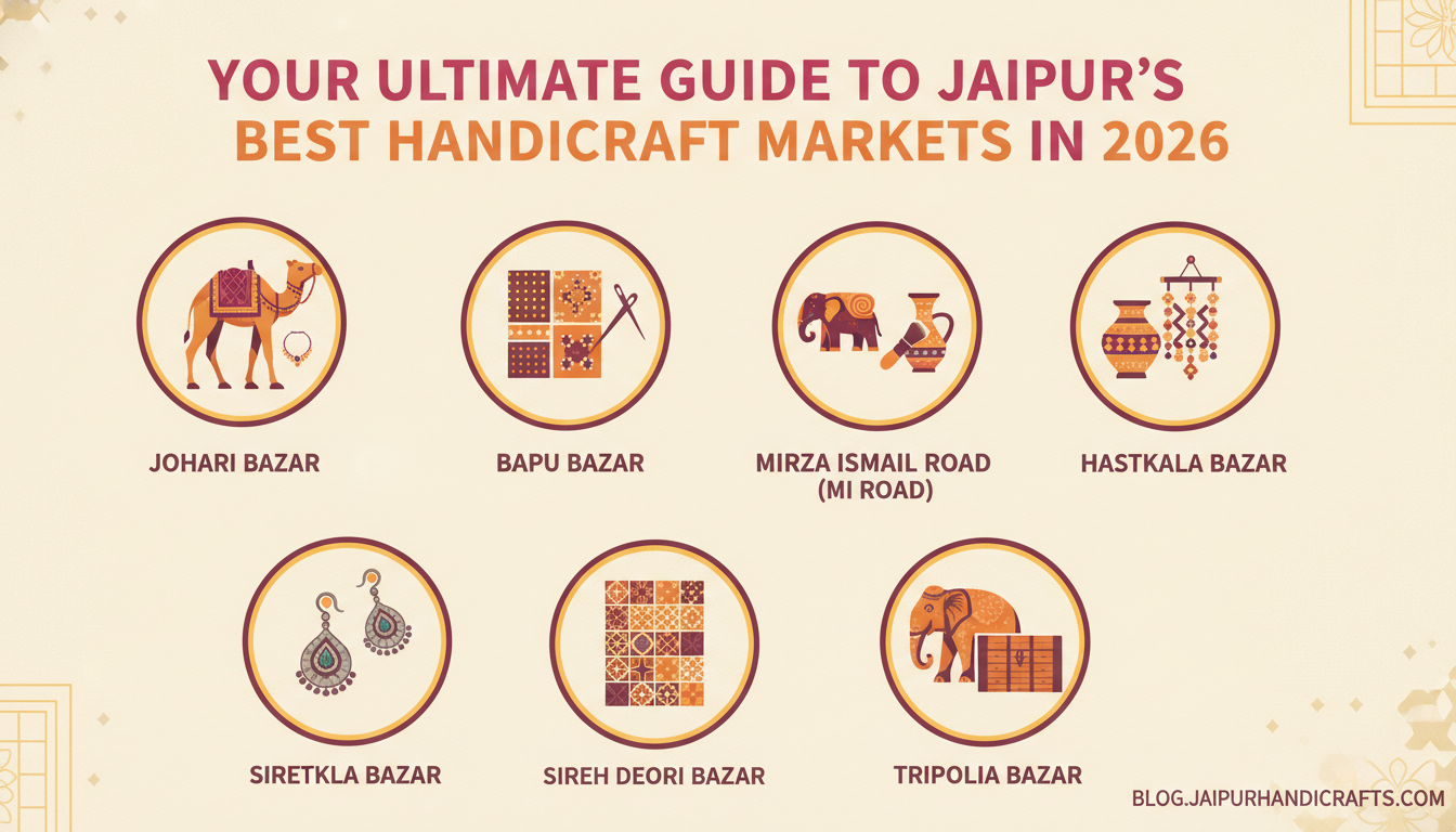 The Famous Handicraft Markets of Jaipur, One by One illustration