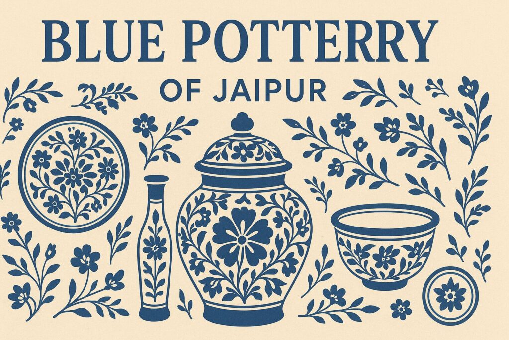 Jaipur blue pottery — section illustration
